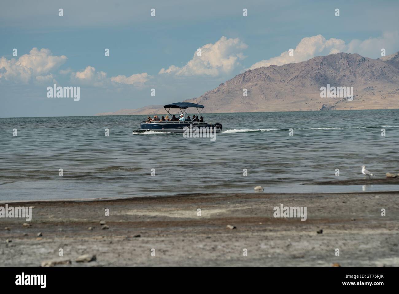 Salt Lake City, Utah, September 12, 2023: Great Salt Lake State Park tour boat. Stock Photo
