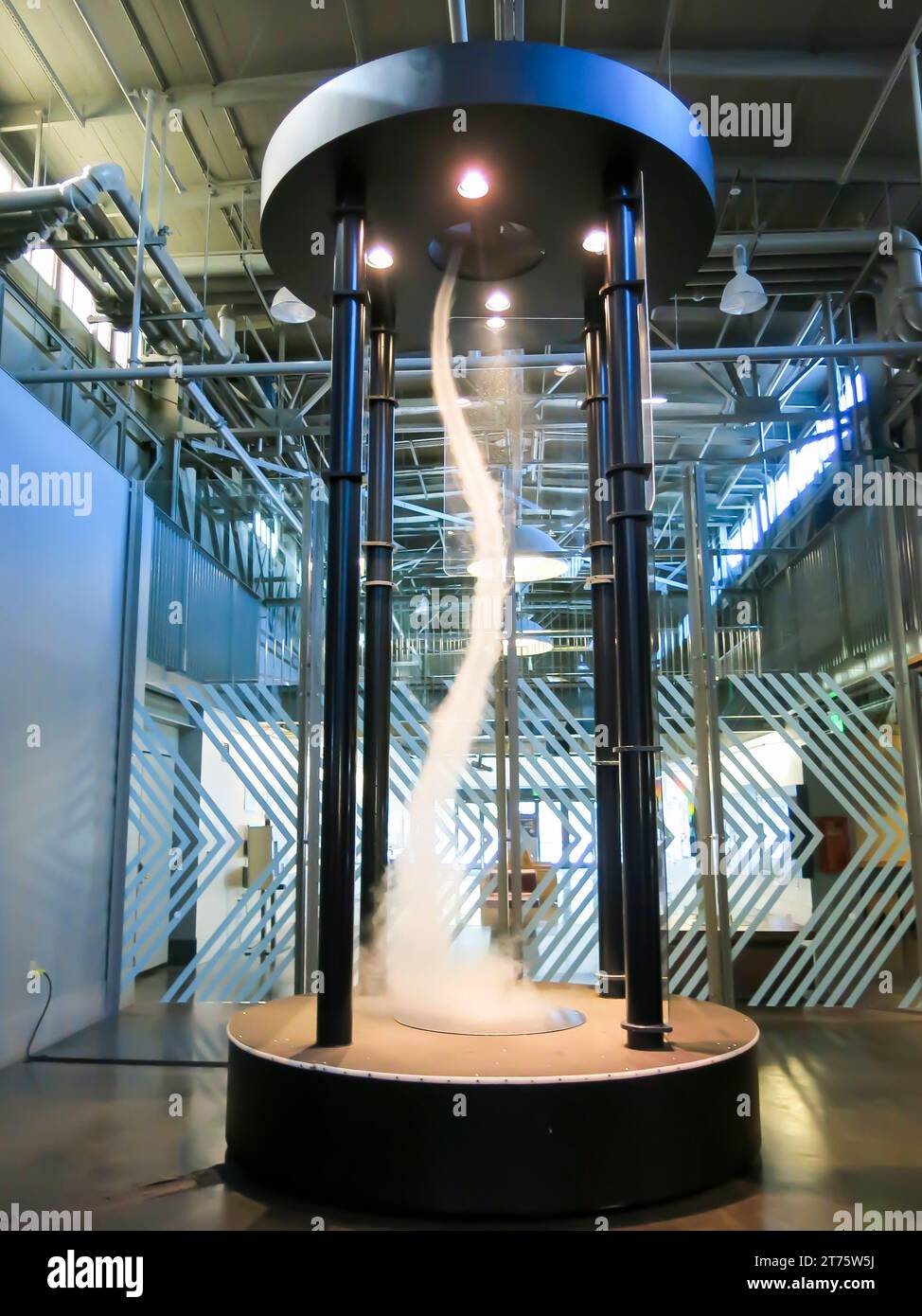 Tornado Exhibit at the Exploratorium, San Francisco, California Stock Photo
