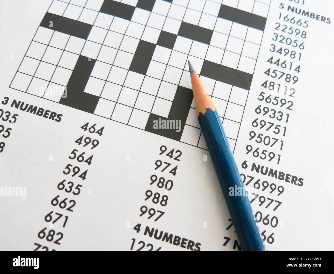 Numeric Puzzle - A Leisure Activity Stock Photo