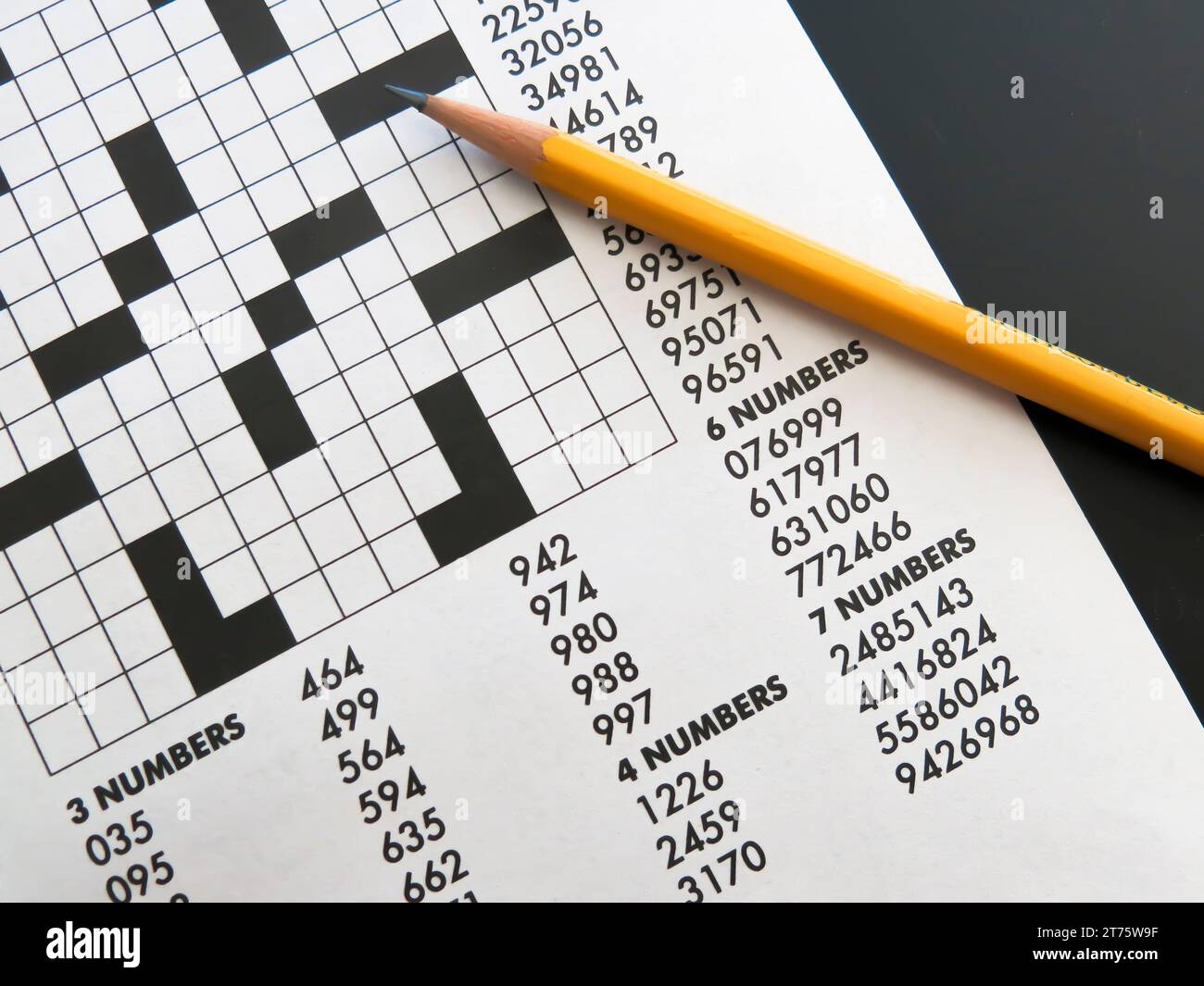 Numeric Puzzle - A Leisure Activity Stock Photo