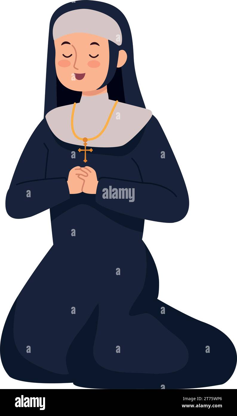 Catholic Sister Praying Stock Vector Image Art Alamy