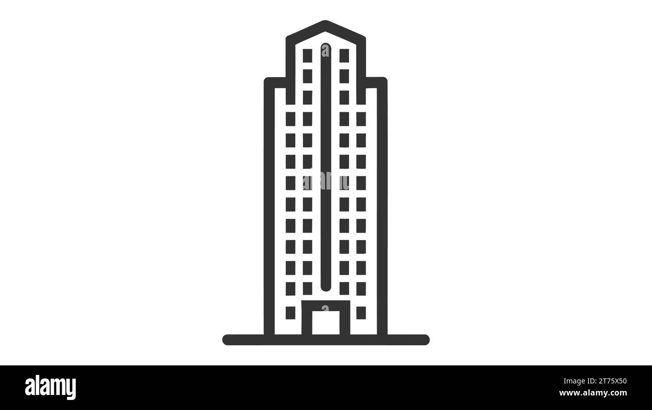 Skyscraper icon on white background Stock Vector Image & Art - Alamy