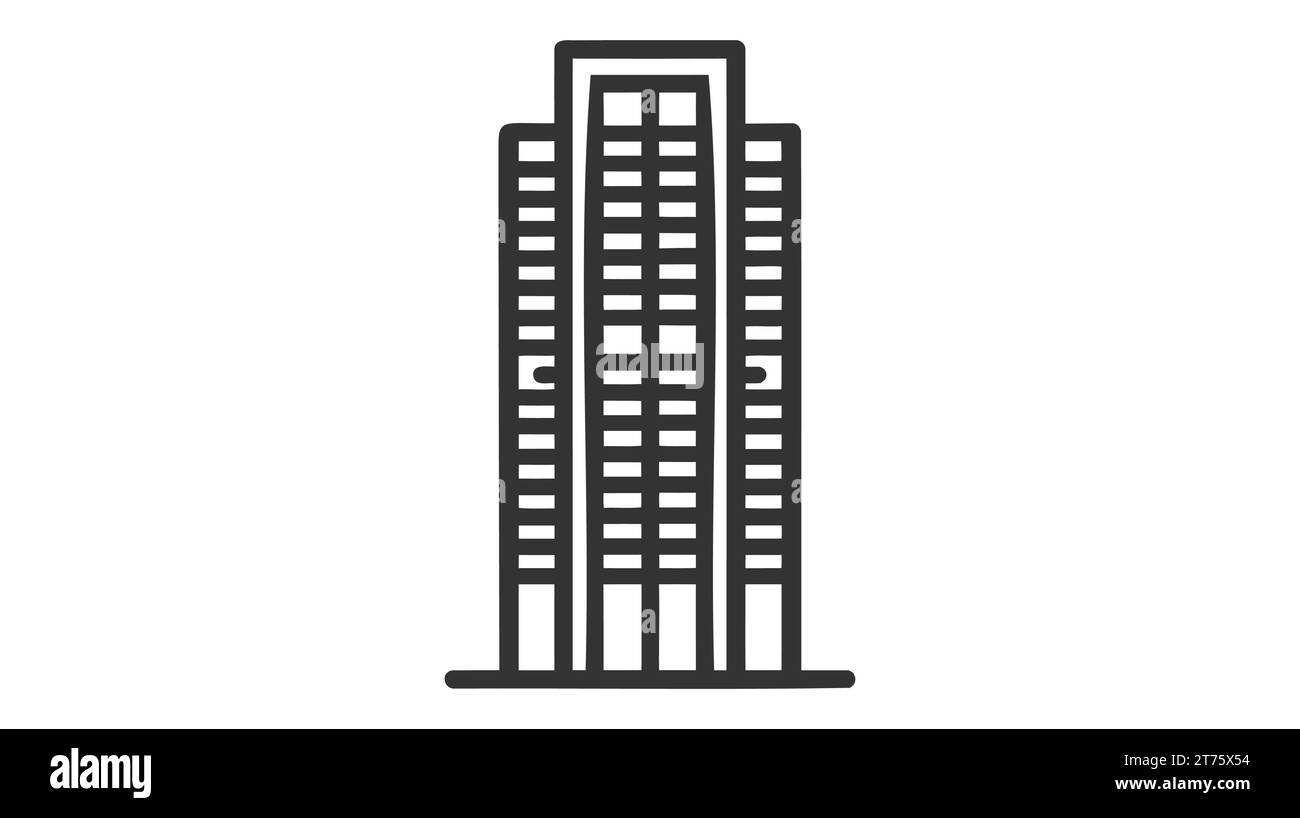 Skyscraper icon on white background Stock Vector Image & Art - Alamy