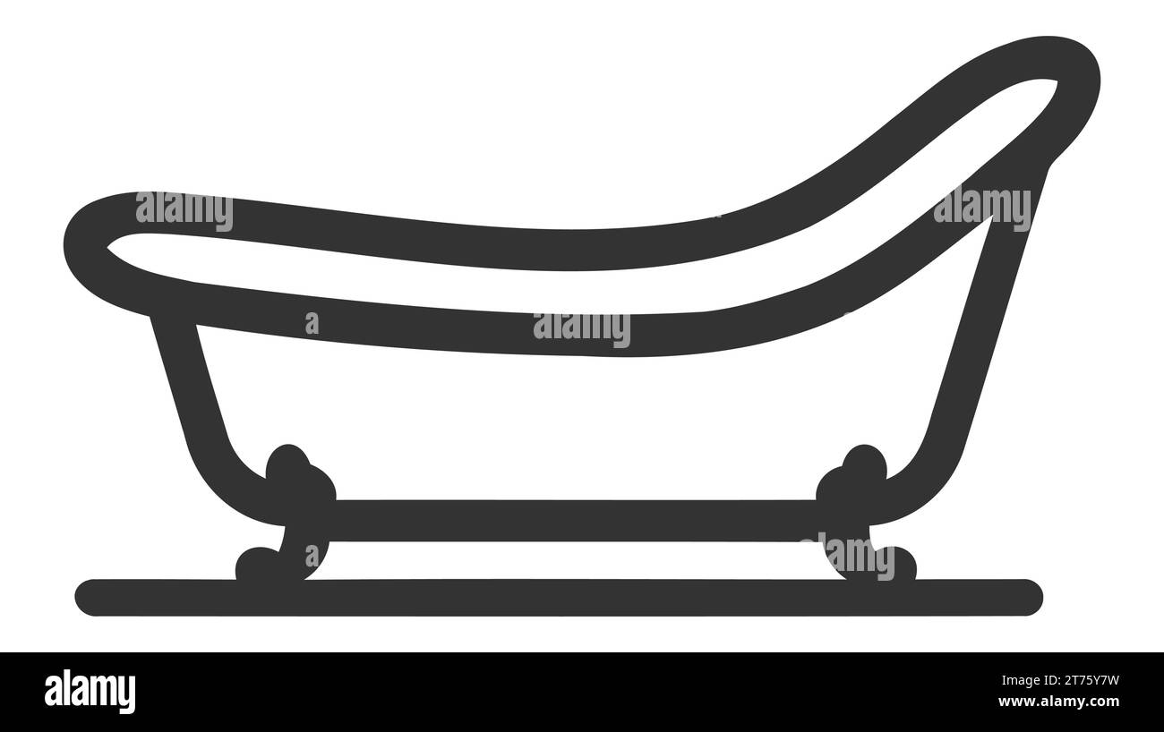 Bathtub vector vectors Black and White Stock Photos & Images - Alamy