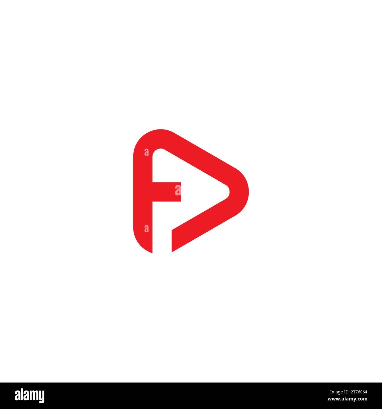 F Play Video logo. Letter FD Logo Stock Vector