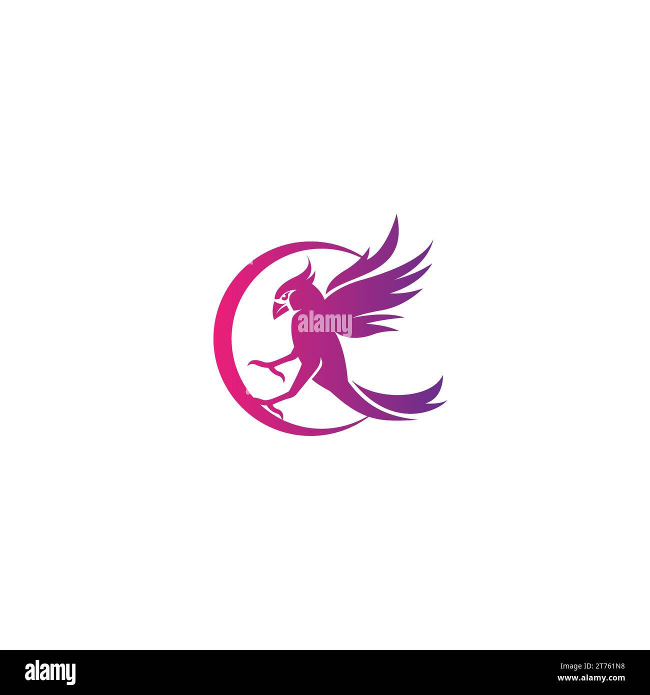 C Bird logo Simple Design Stock Vector