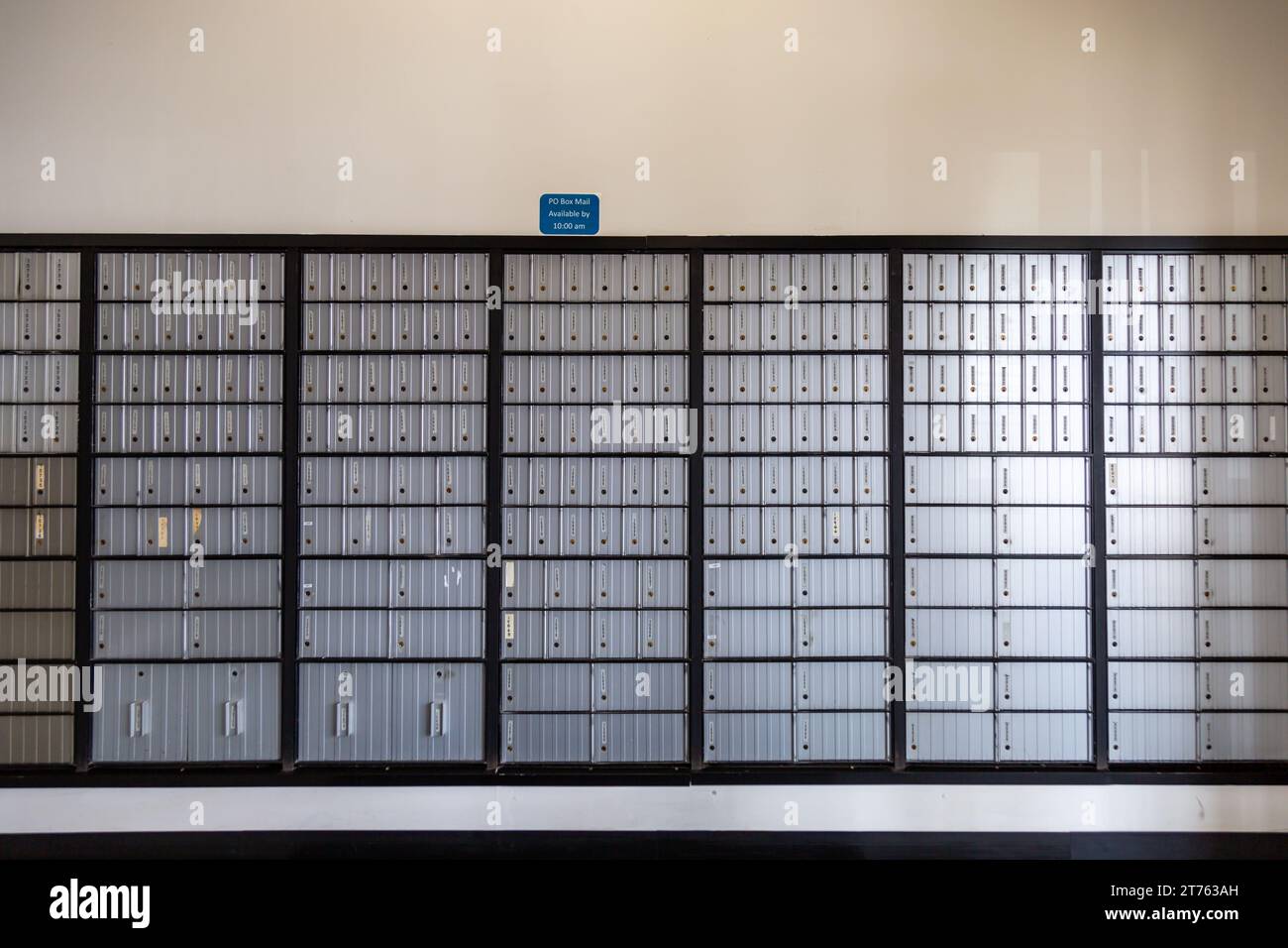 Post office boxes inside the United States Post Office at Northwood ...