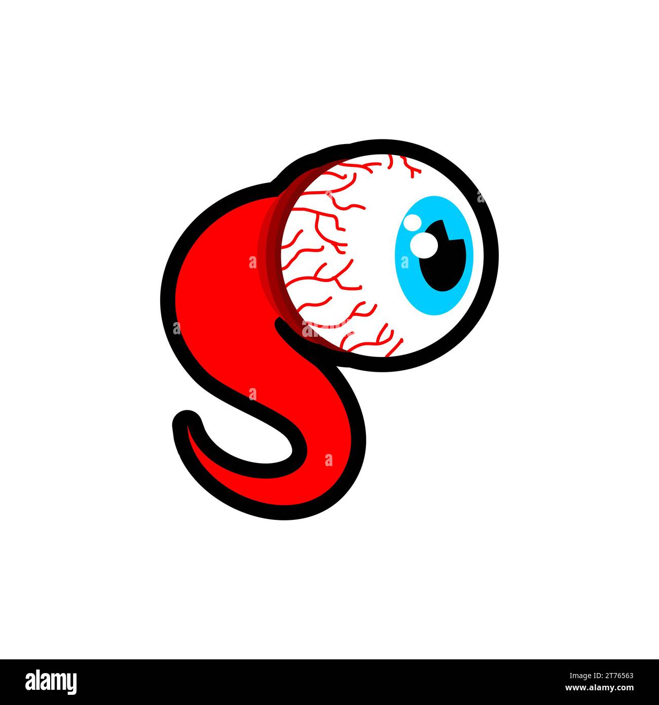 Eyeball isolated. Eye and nerves anatomy Stock Vector Image & Art Alamy