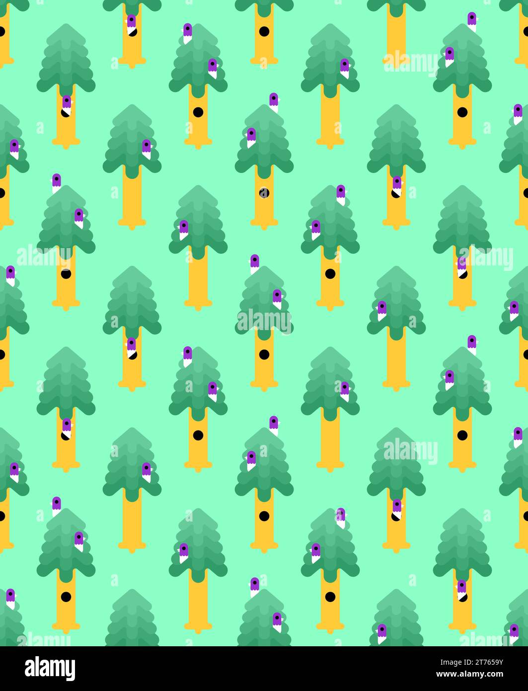 Bird on tree pattern seamless Ornament of kids fabric Bird habitat