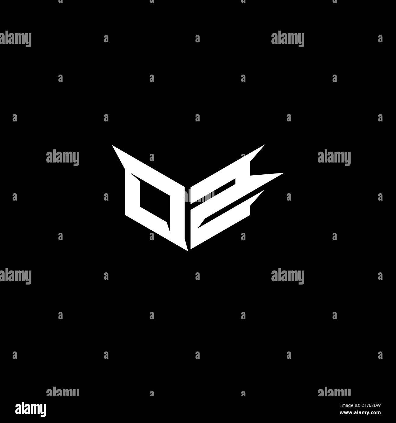 OZ Premium emblem logo initial esport and gaming design concept Stock Vector