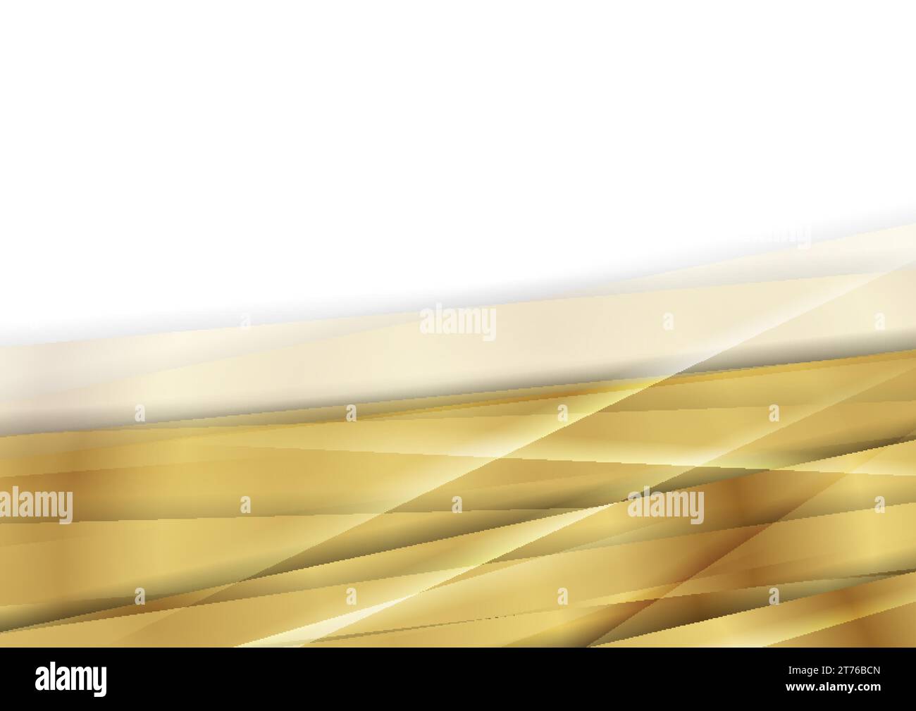 Golden glossy stripes abstract modern geometric vector background Stock Vector