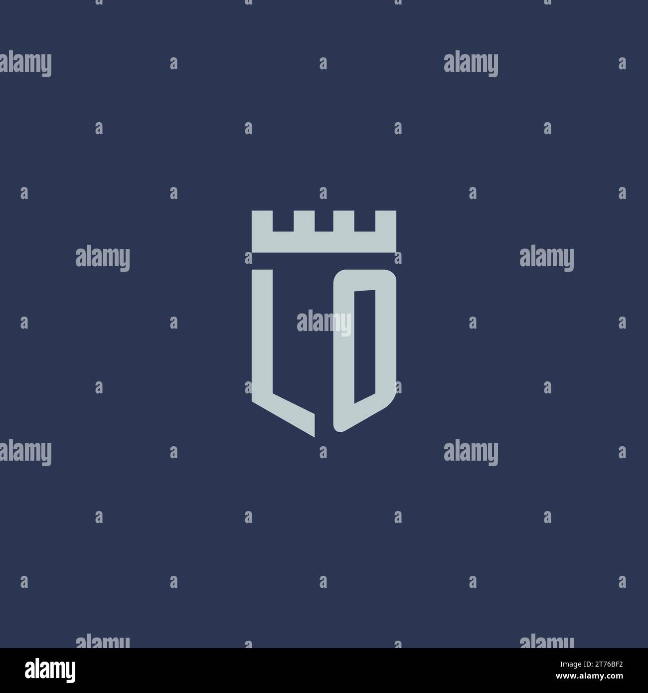 LO logo monogram with fortress castle and shield style design ideas ...