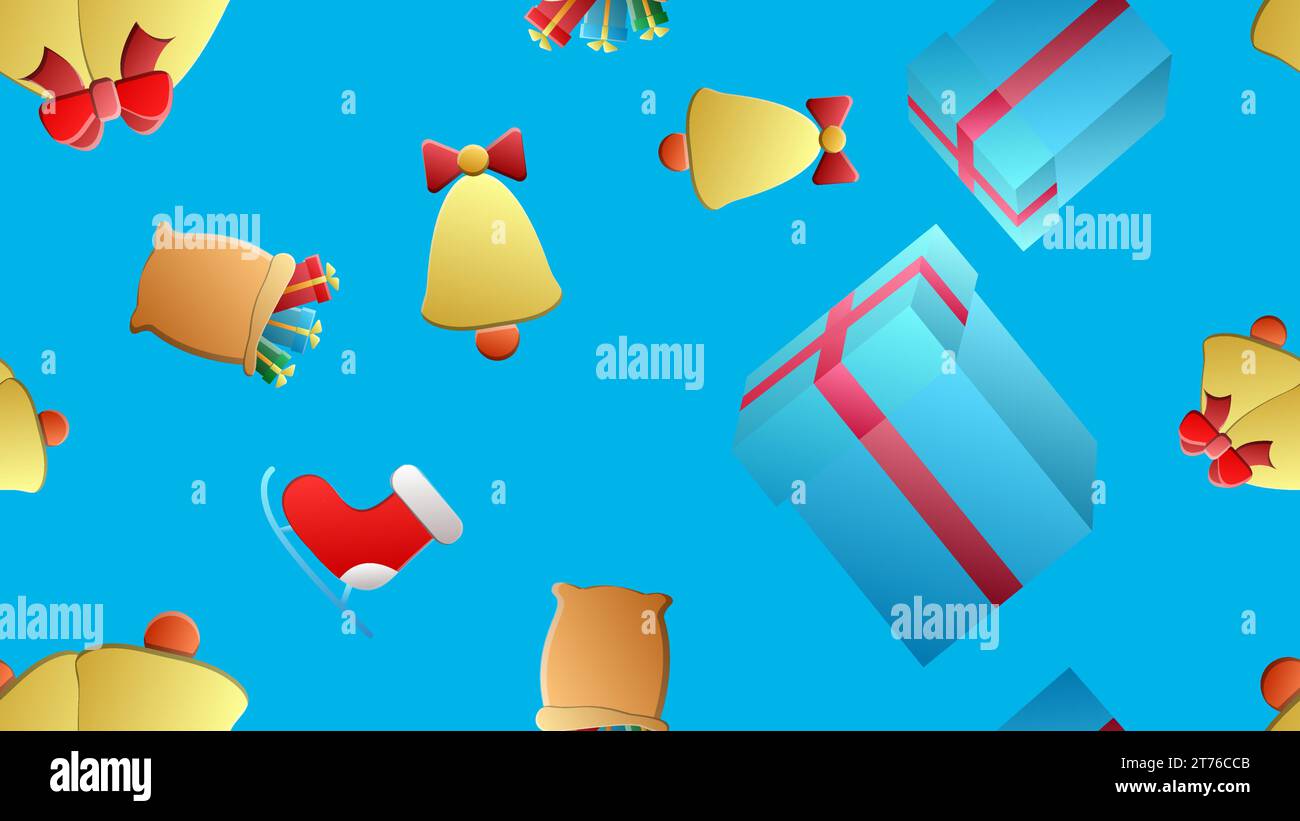 Christmas elements seamless pattern : Vector Illustration Stock Vector ...