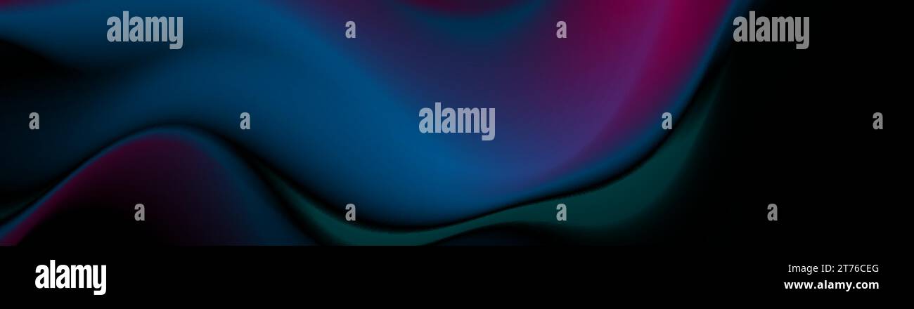 Dark blue and violet smooth liquid waves abstract background. Vector banner design Stock Vector