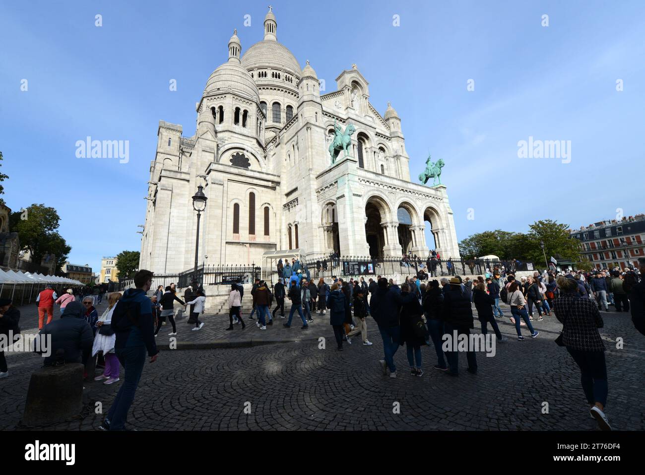 The Basilica of Sacré-Cœur de Montmartre in Paris, France. Stock Photo