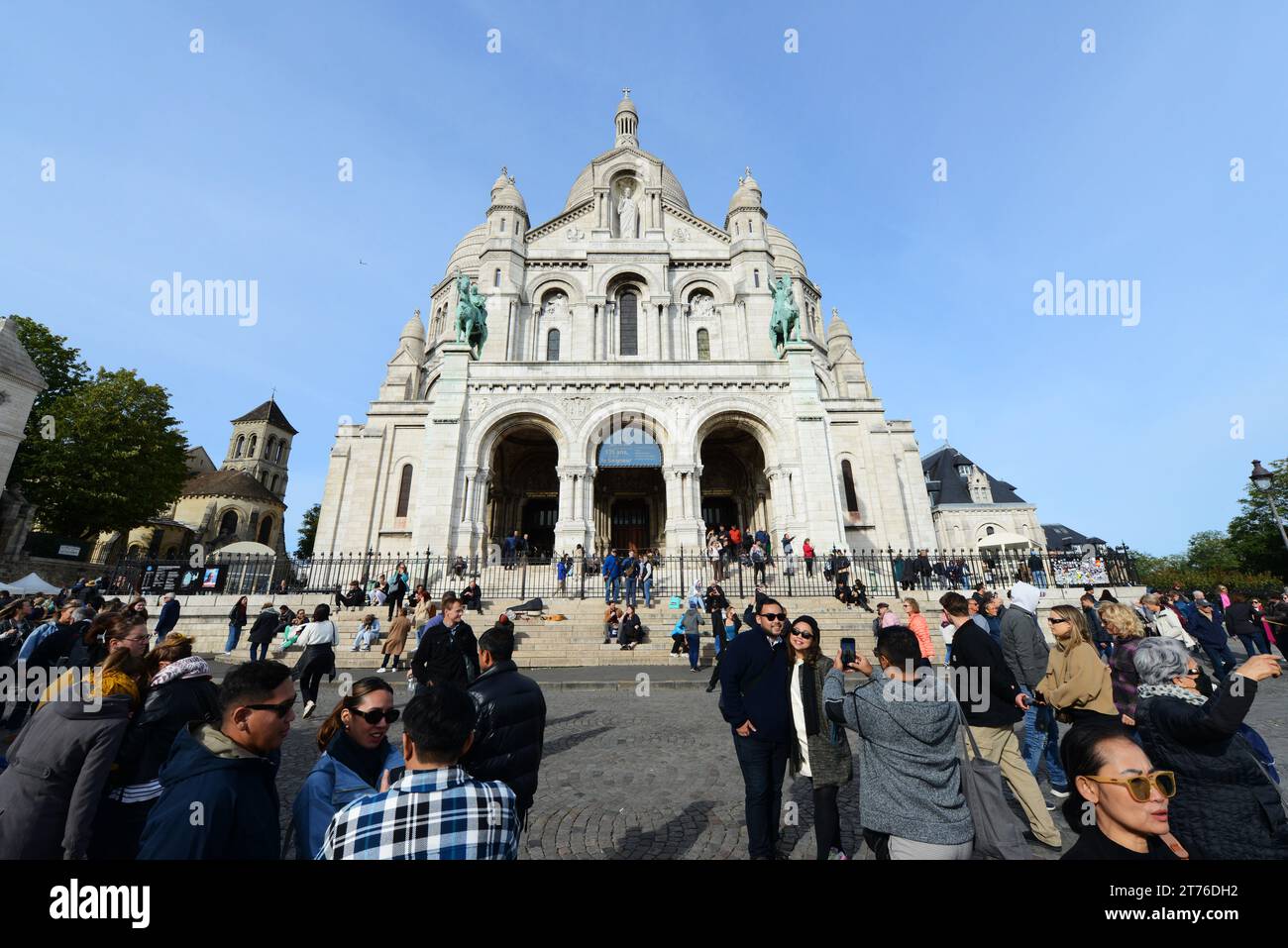 The Basilica of Sacré-Cœur de Montmartre in Paris, France. Stock Photo