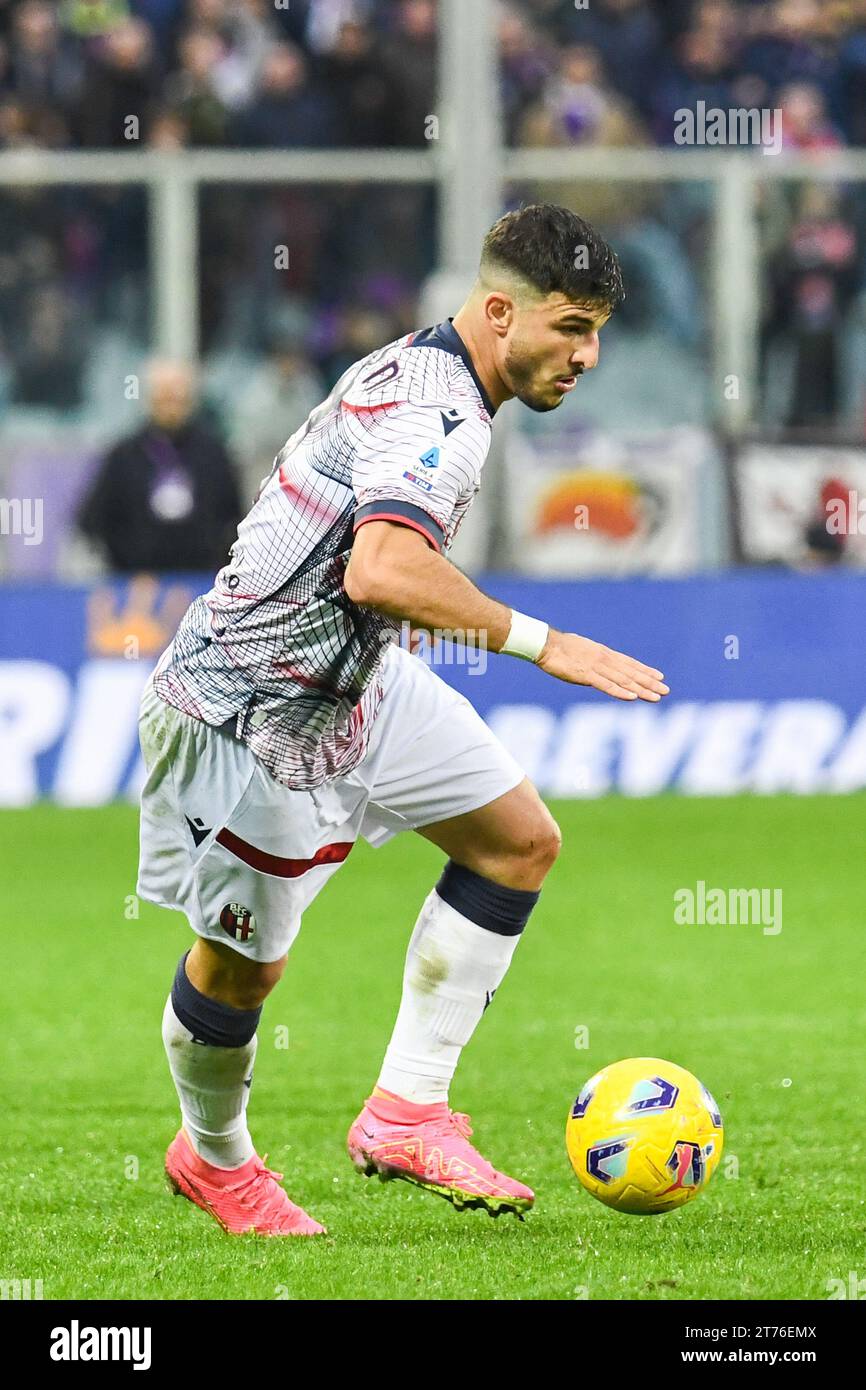 Florence, Italy. 12th Nov, 2023. Bologna's Riccardo Orsolini during ACF