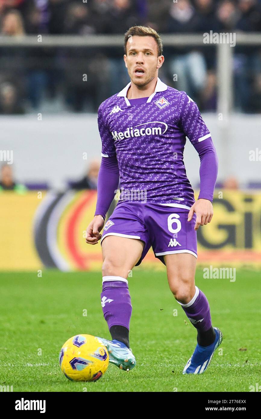 Florence, Italy. 12th Nov, 2023. Fiorentina's Arthur during ACF