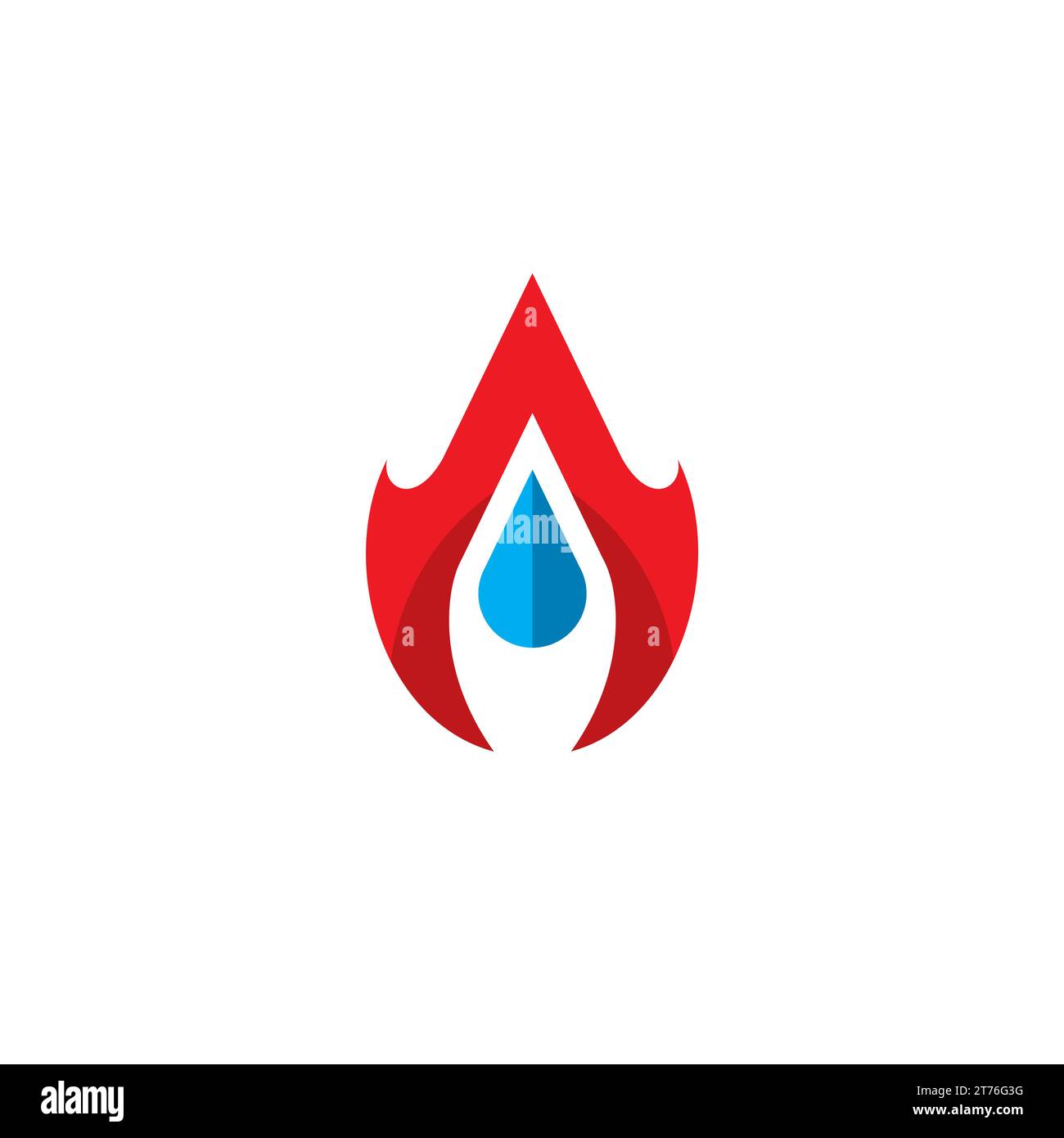 A Fire Water Logo. Letter A Logo Stock Vector
