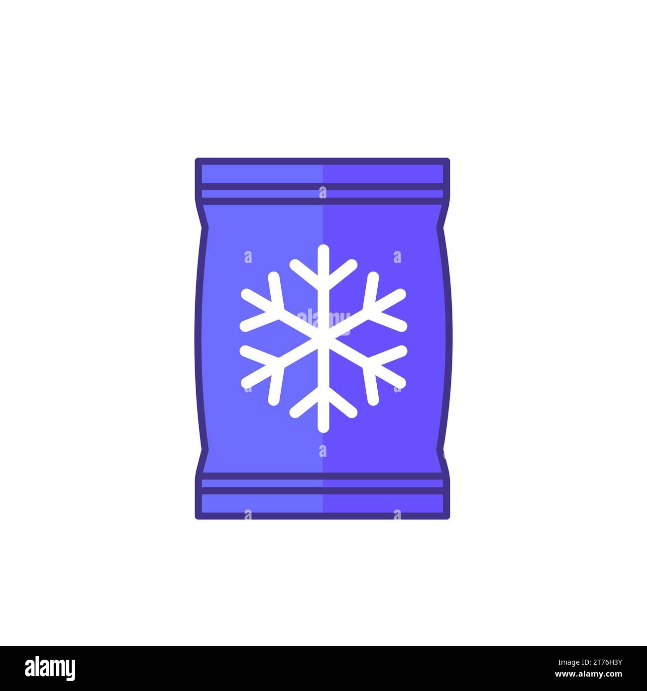 frozen-food-bag-icon-with-outline-stock-vector-image-art-alamy
