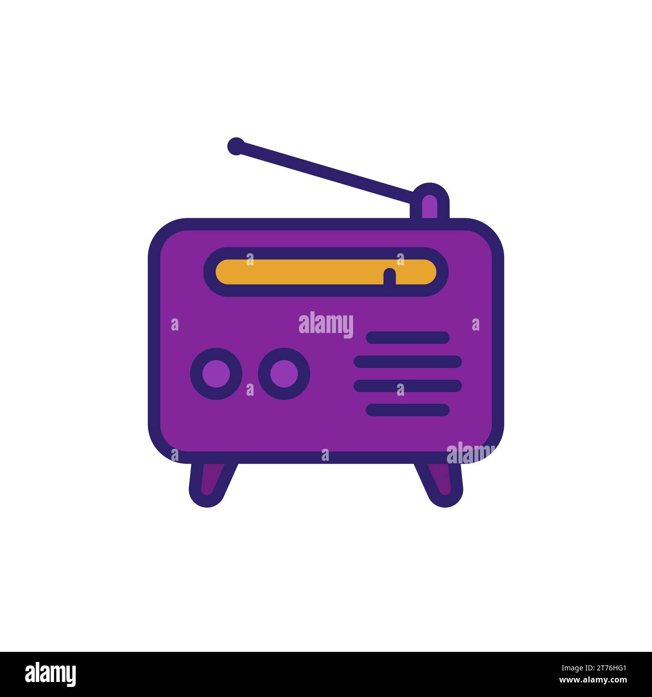 Radio, FM tuner icon with outline Stock Vector Image & Art - Alamy