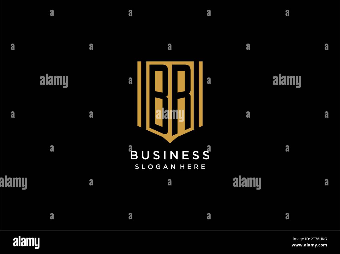 BR monogram logo with geometric shield icon design inspiration Stock ...