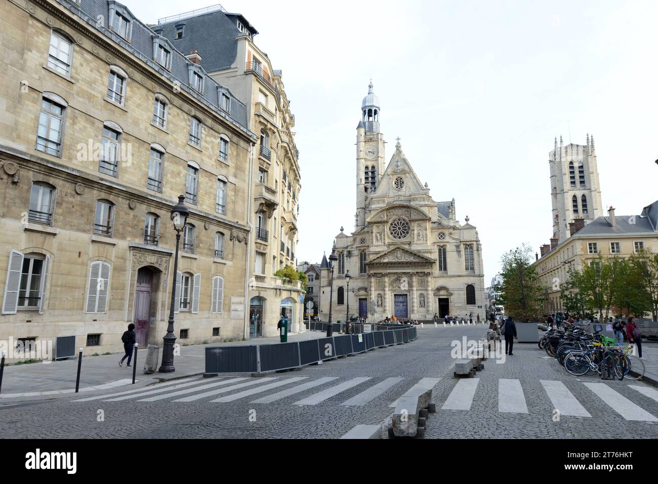 Church of Saint-Étienne-du-Mont at the Place Sainte-Geneviève in Paris, France. Stock Photo