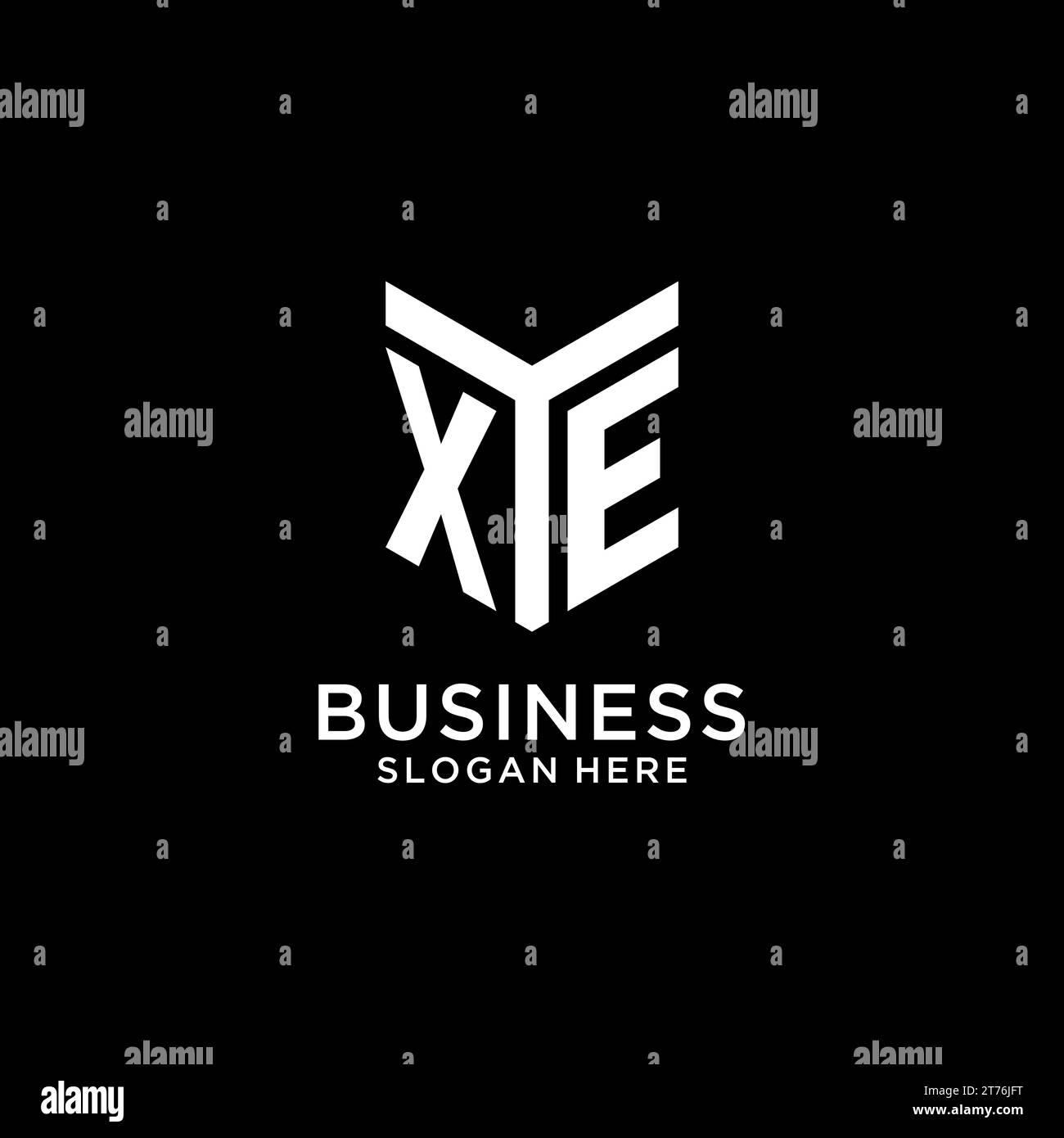 XE mirror initial logo, creative bold monogram initial design style ...