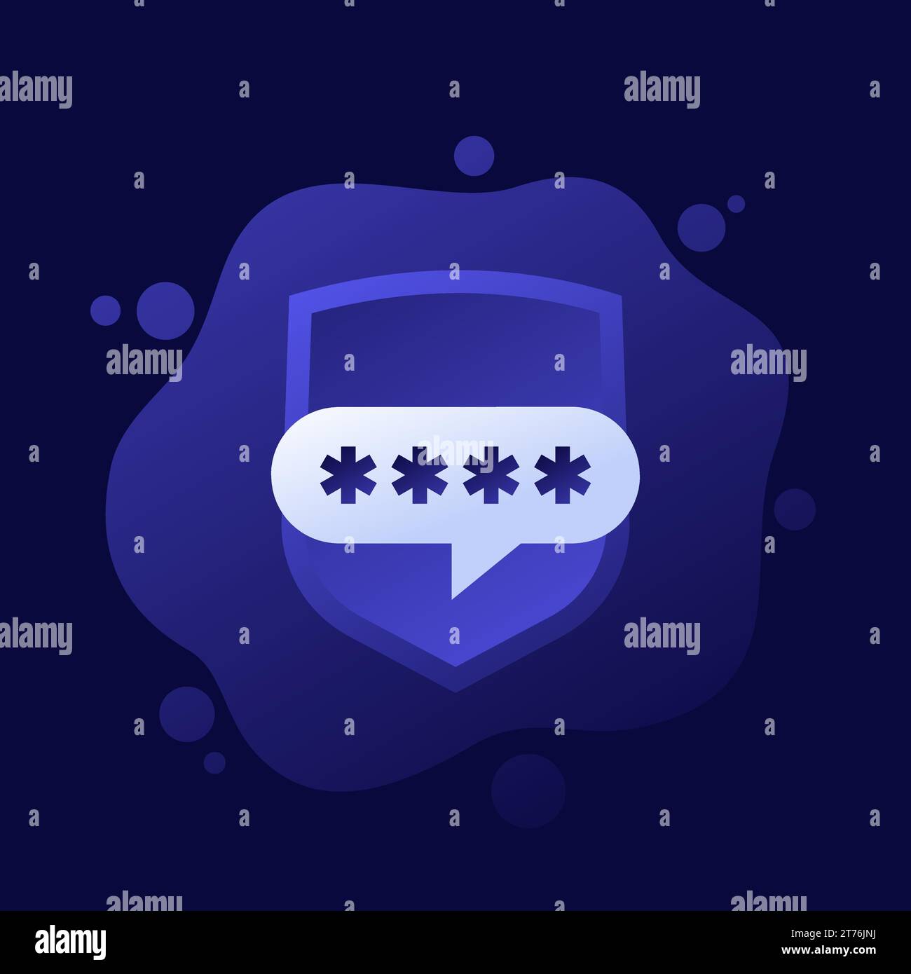 password protection icon, vector design Stock Vector