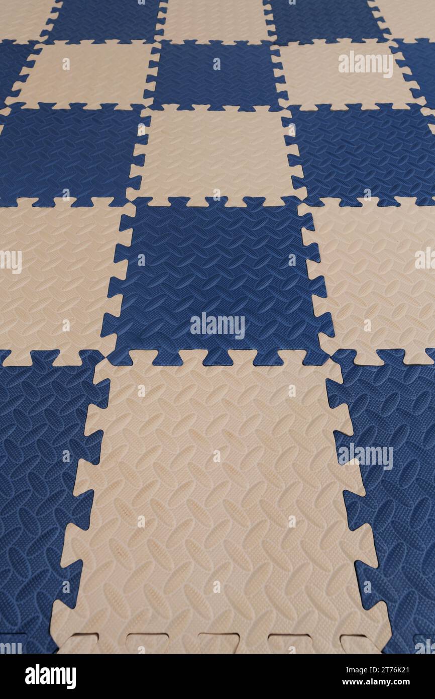 foam flooring tiles or jigsaw mat for baby. background and texture Stock Photo Alamy