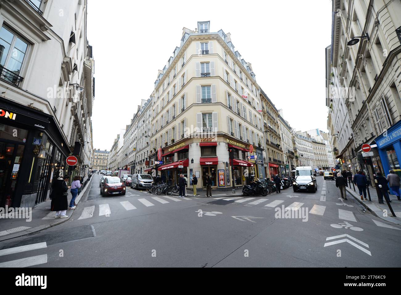 Intersection of Rue SaintLazare and Rue in Paris, France Stock Photo Alamy