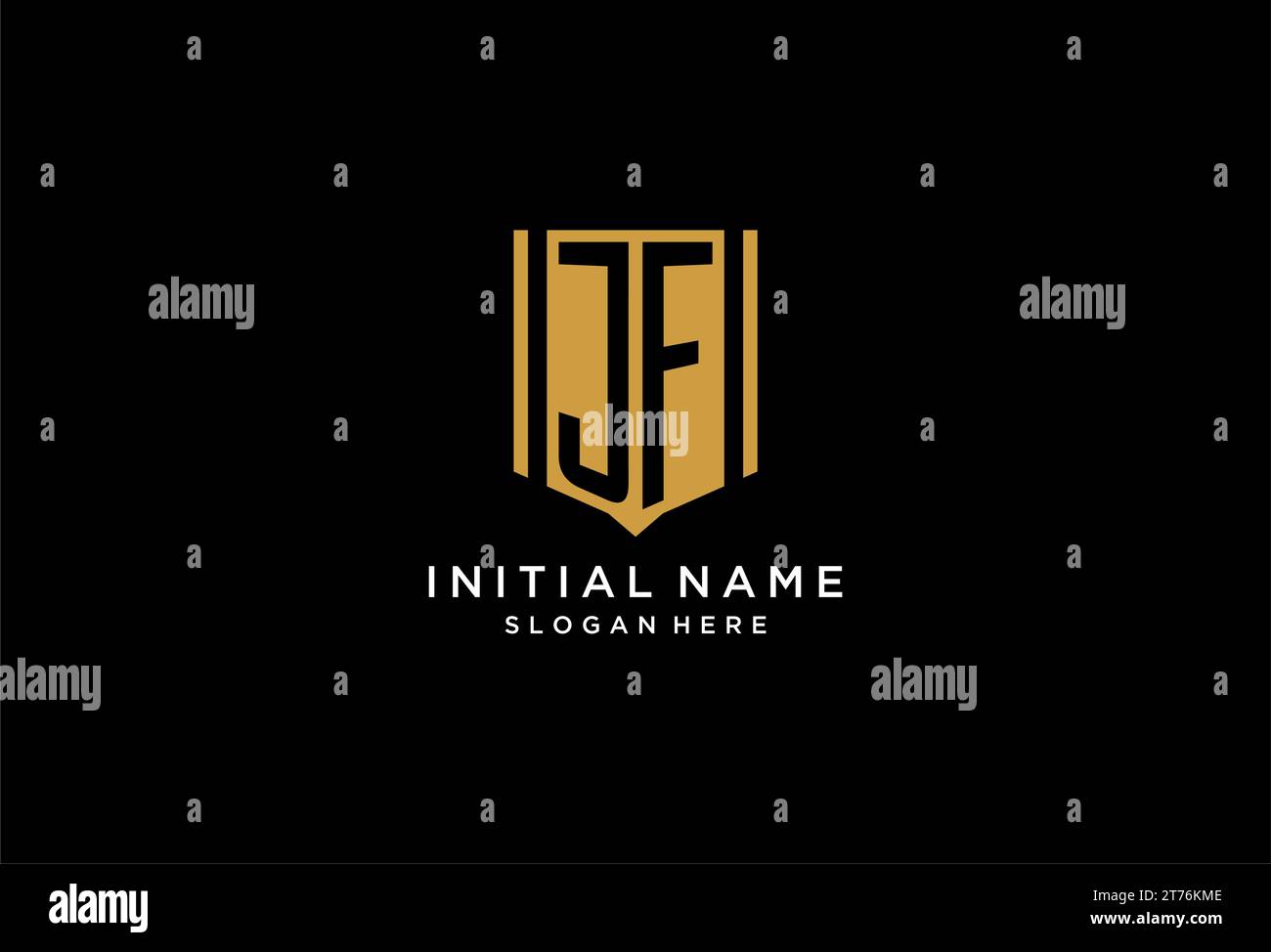 JF monogram logo with geometric shield icon design inspiration Stock ...