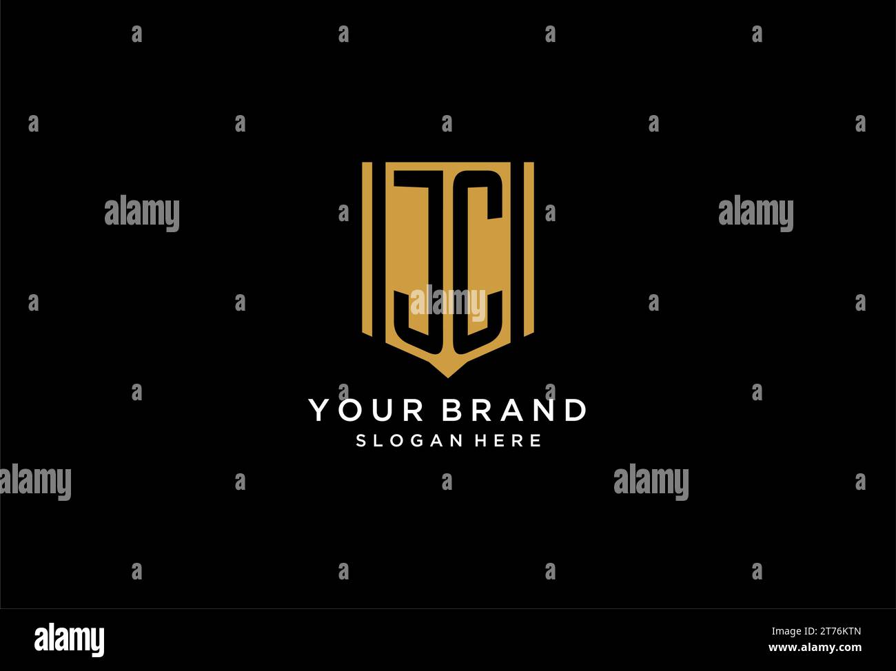 JC monogram logo with geometric shield icon design inspiration Stock ...