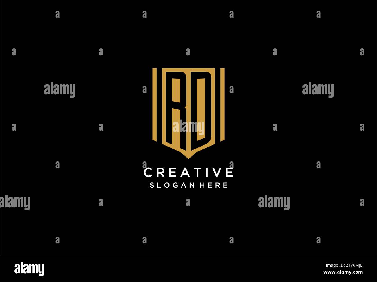 RD monogram logo with geometric shield icon design inspiration Stock ...