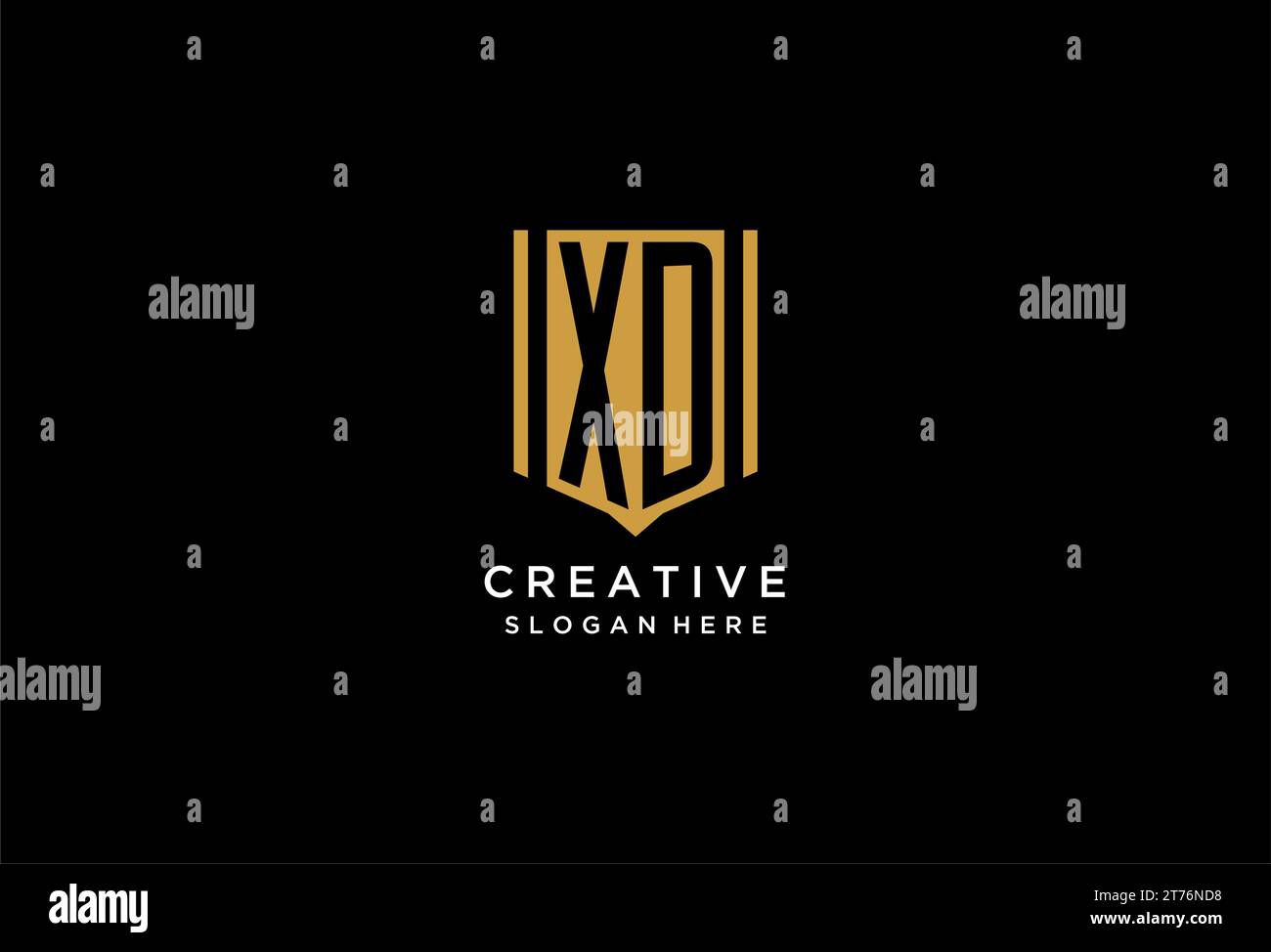 XD monogram logo with geometric shield icon design inspiration Stock ...