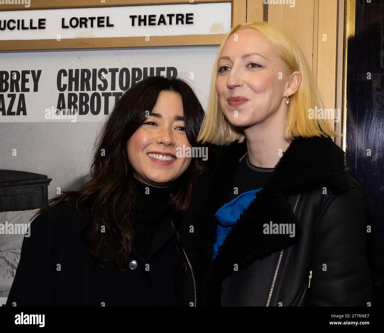 New York, USA. 31st Oct, 2023. (L-R) Maya Erskine and Anna Konkle attend the opening night of 'Danny and the Deep Blue Sea' at the Lucille Lortel Theater in New York, New York, on Nov. 13, 2023. (Photo by Gabriele Holtermann/Sipa USA) Credit: Sipa USA/Alamy Live News Stock Photo