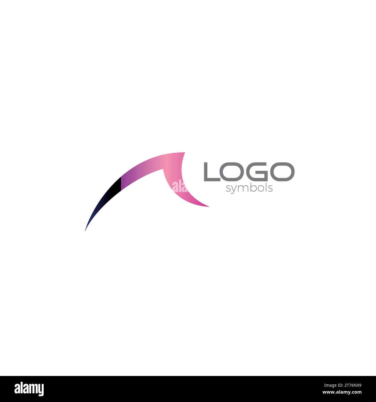 A Abstract Wave Logo Simple. Letter A Vector Stock Vector