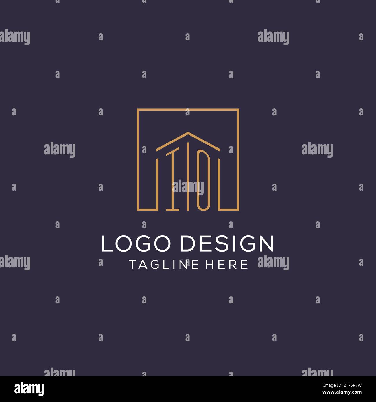 Io real estate initials logo hi-res stock photography and images - Alamy