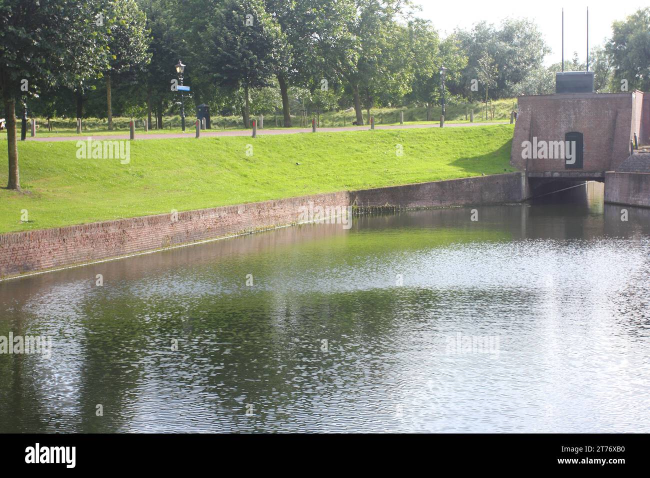 a small drainage canal in the Netherlands Stock Photo