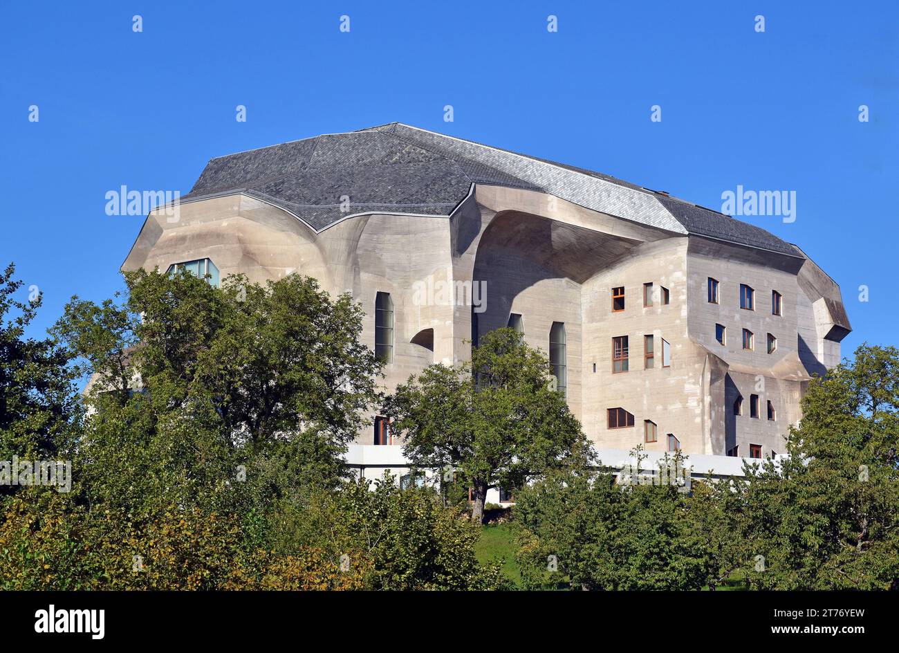 The Goetheanum, world centre of the anthroposophical movement, designed by Rudolf Steiner, founder of the movement, built 1924-28, reinforced concrete Stock Photo