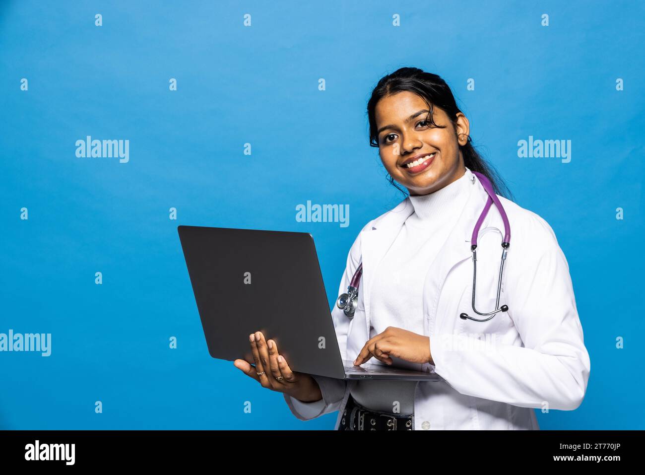 Young indian woman doctor works hi-res stock photography and images - Alamy