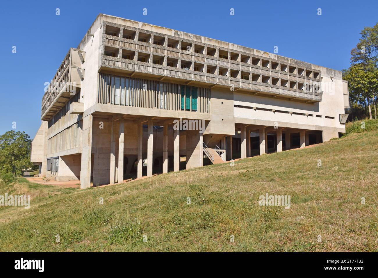 Sainte Marie de La Tourette, a Dominican Order priory on a hillside near Lyon France, architect Le Corbusier, his last building. Built 1953-61 Stock Photo
