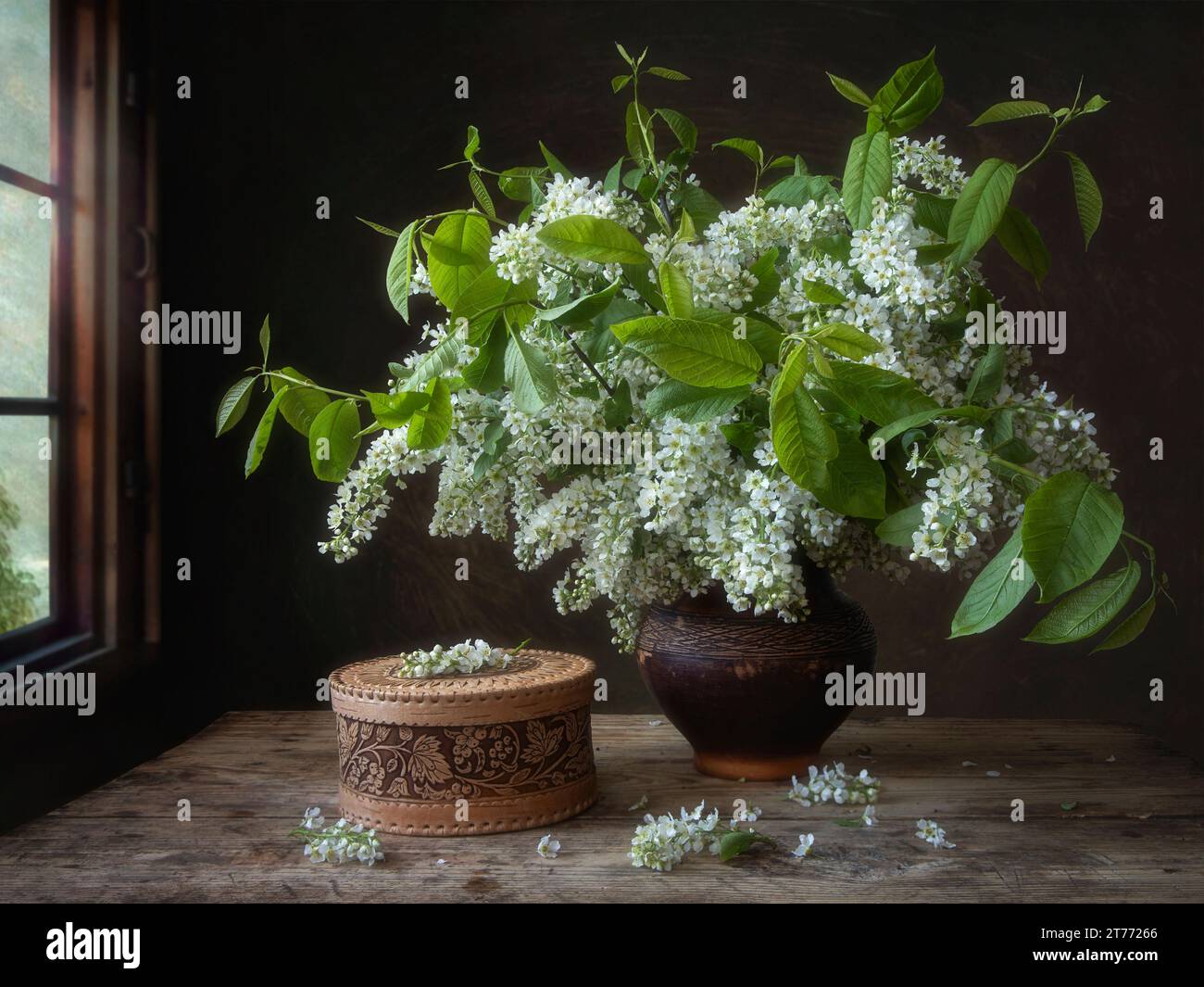 Still life with bouquet of flowers Stock Photo - Alamy