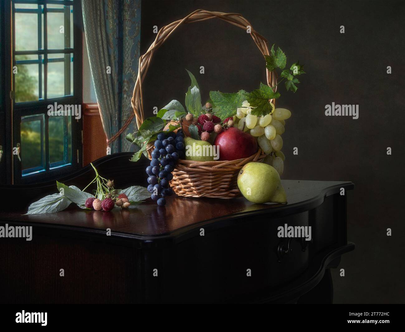 Still life with fruits and vegetables Stock Photo - Alamy