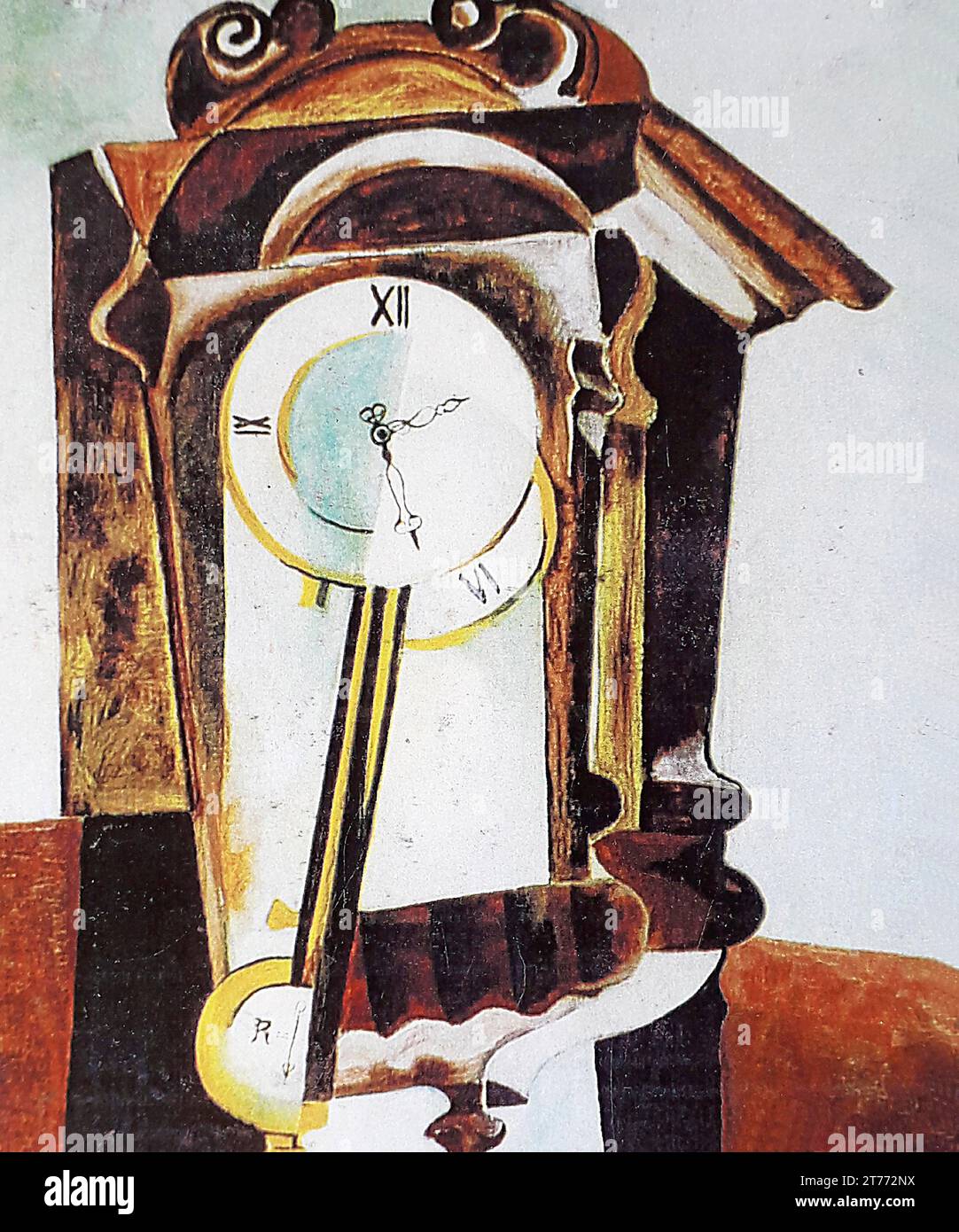 Oil Painting of Volker von Mallinckrodt (from1984), Mallinckrodt studied under Professor Xaver Fuhr, Cubistic, Kubismus Malerei, PR available Stock Photo