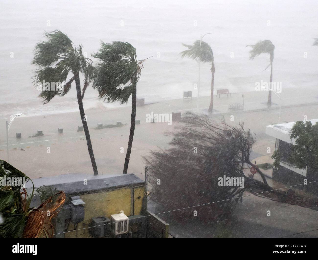 Strong wind during The effects of Hurricane Norma October 2023 La Paz