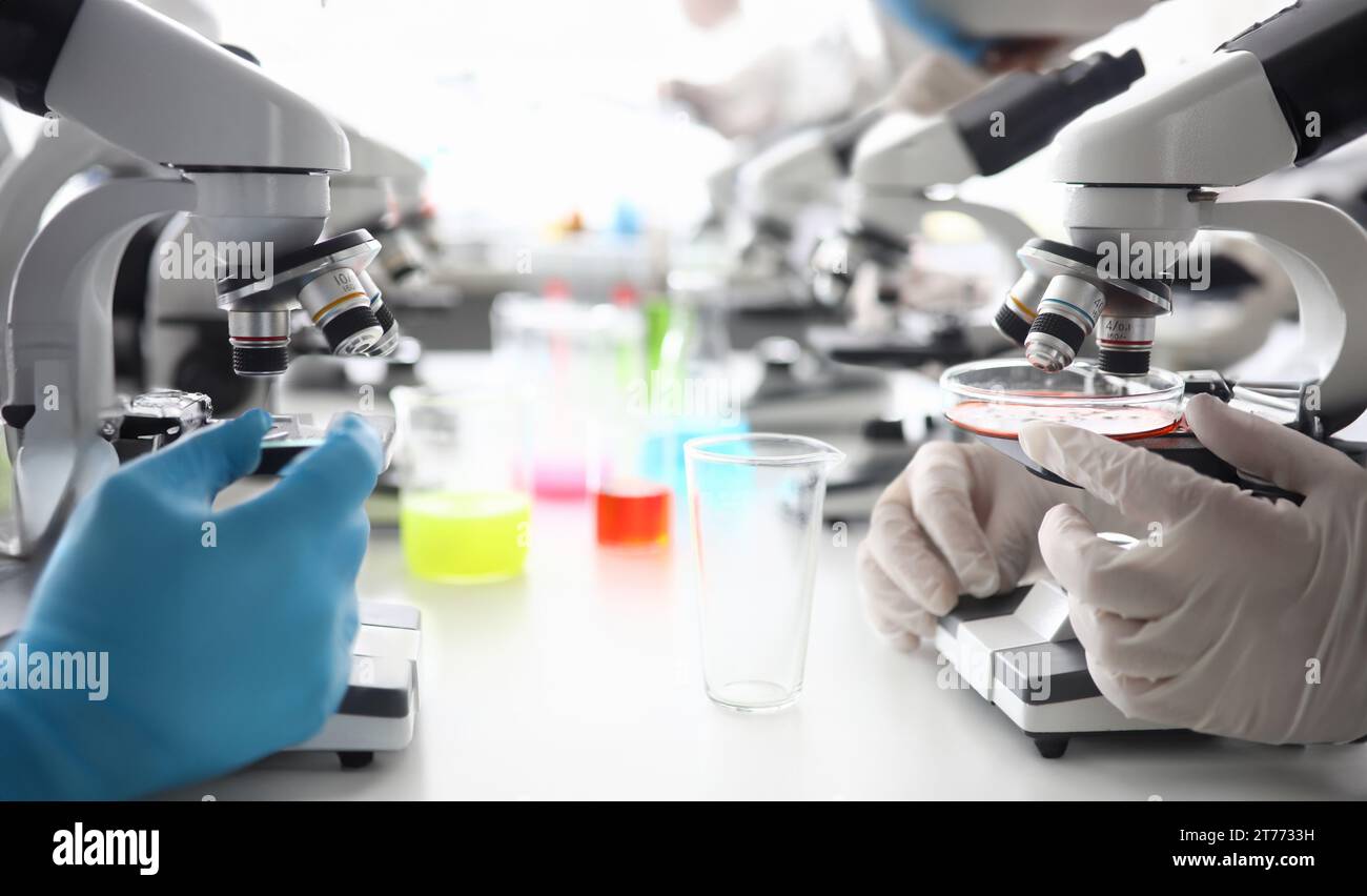 Many microscopes in forensic hi-res stock photography and images - Alamy