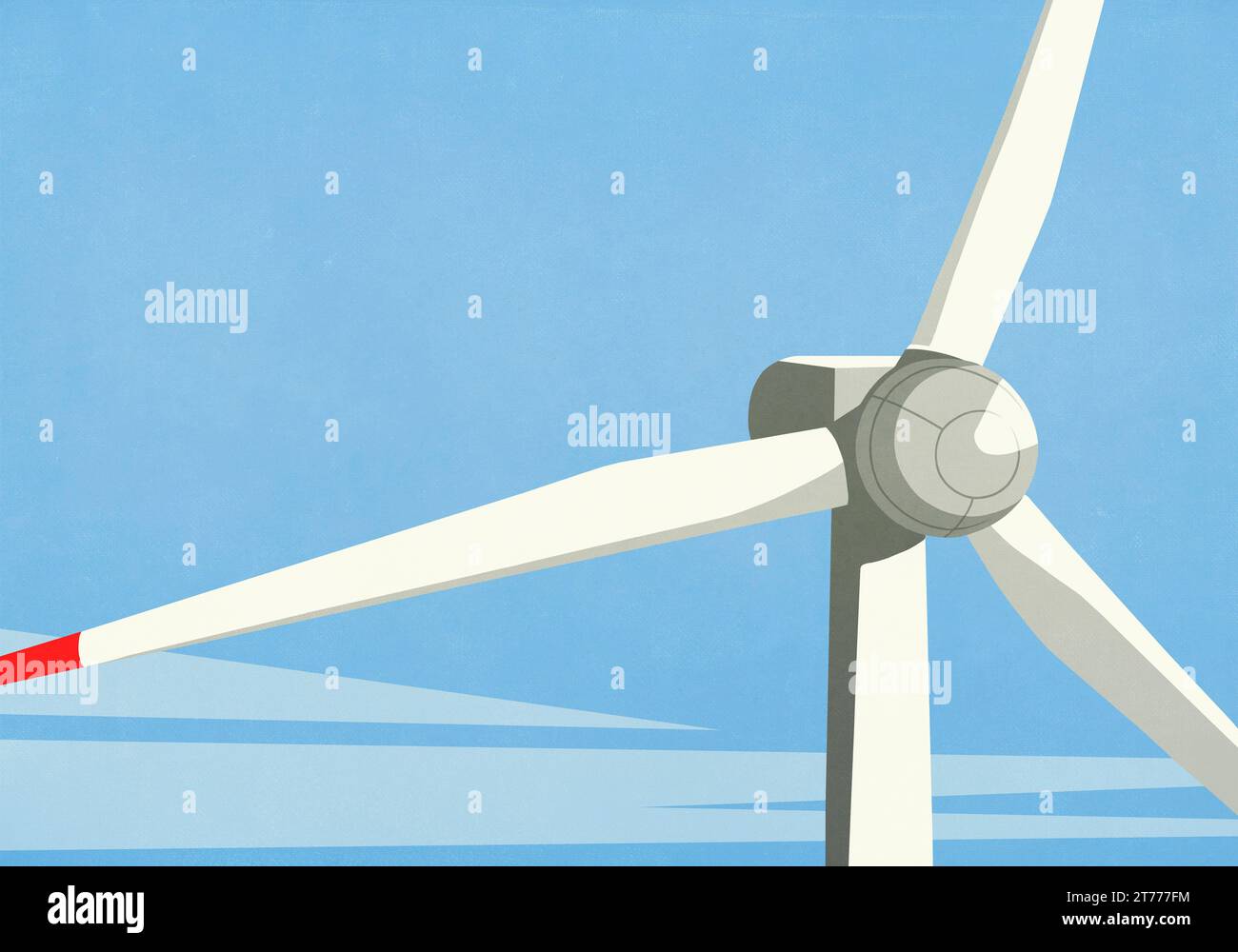 Close up wind turbine against blue sky Stock Photo - Alamy
