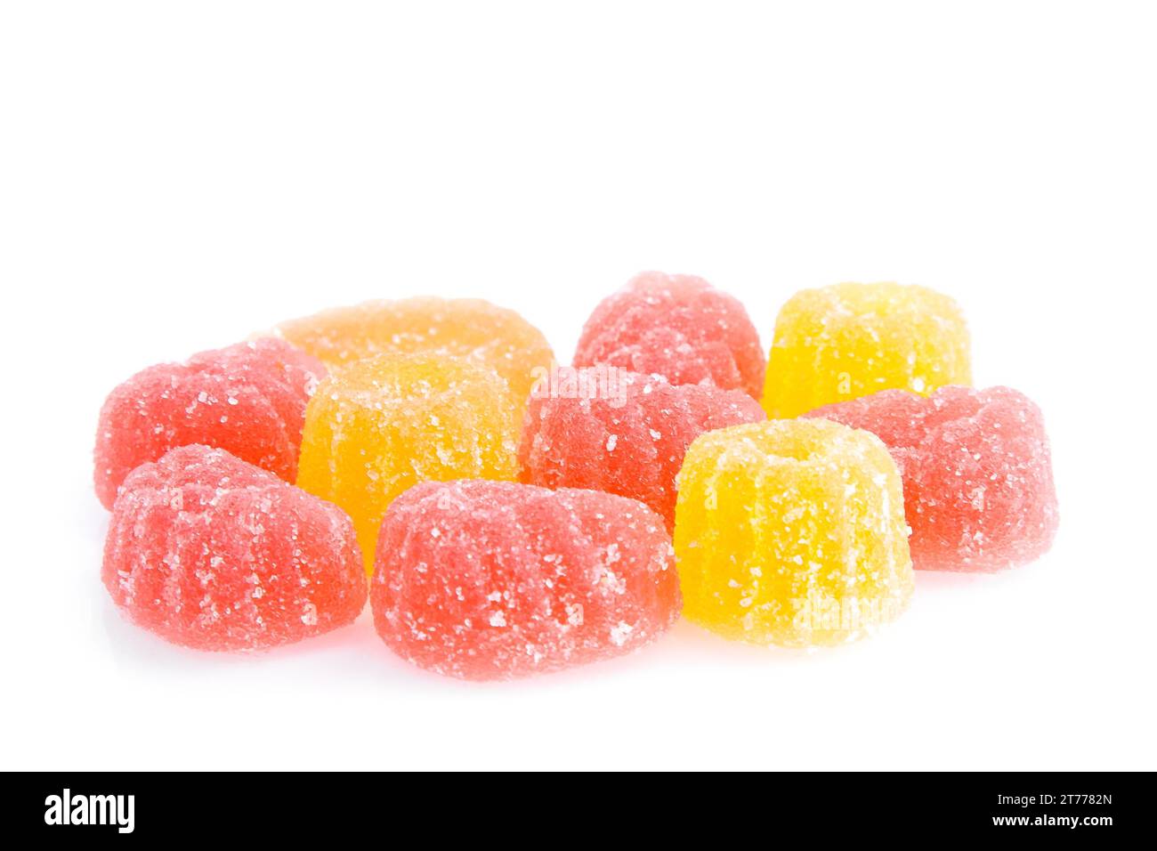 sugar candies on white background Stock Photo