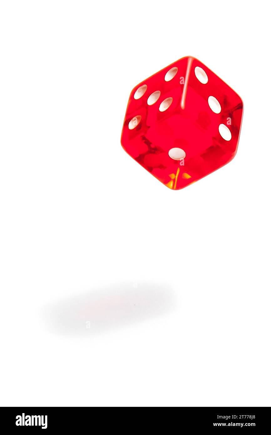 dice in movement on white background Stock Photo Alamy